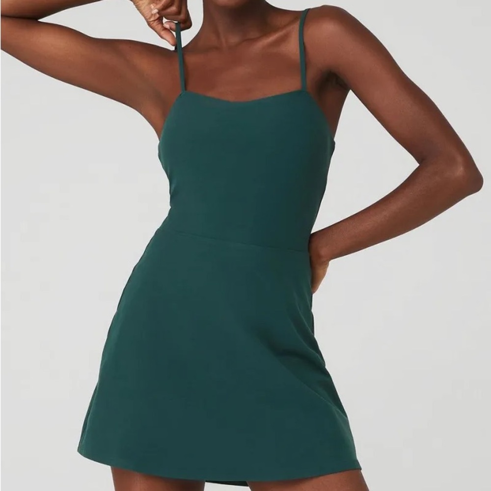 Alosoft Courtside Tennis Dress (Midnight Green)